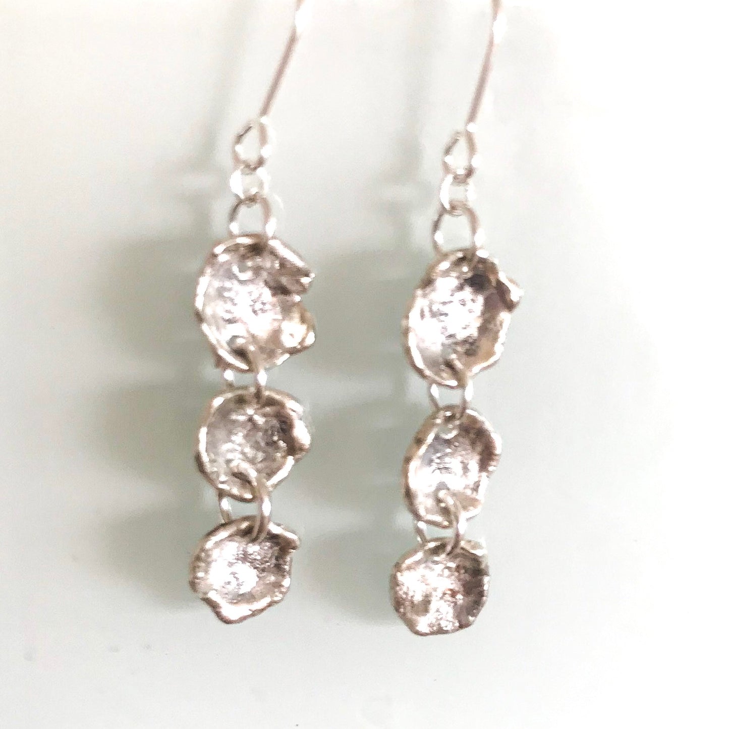 Organic Sterling Silver Earrings - Love Beach Beads