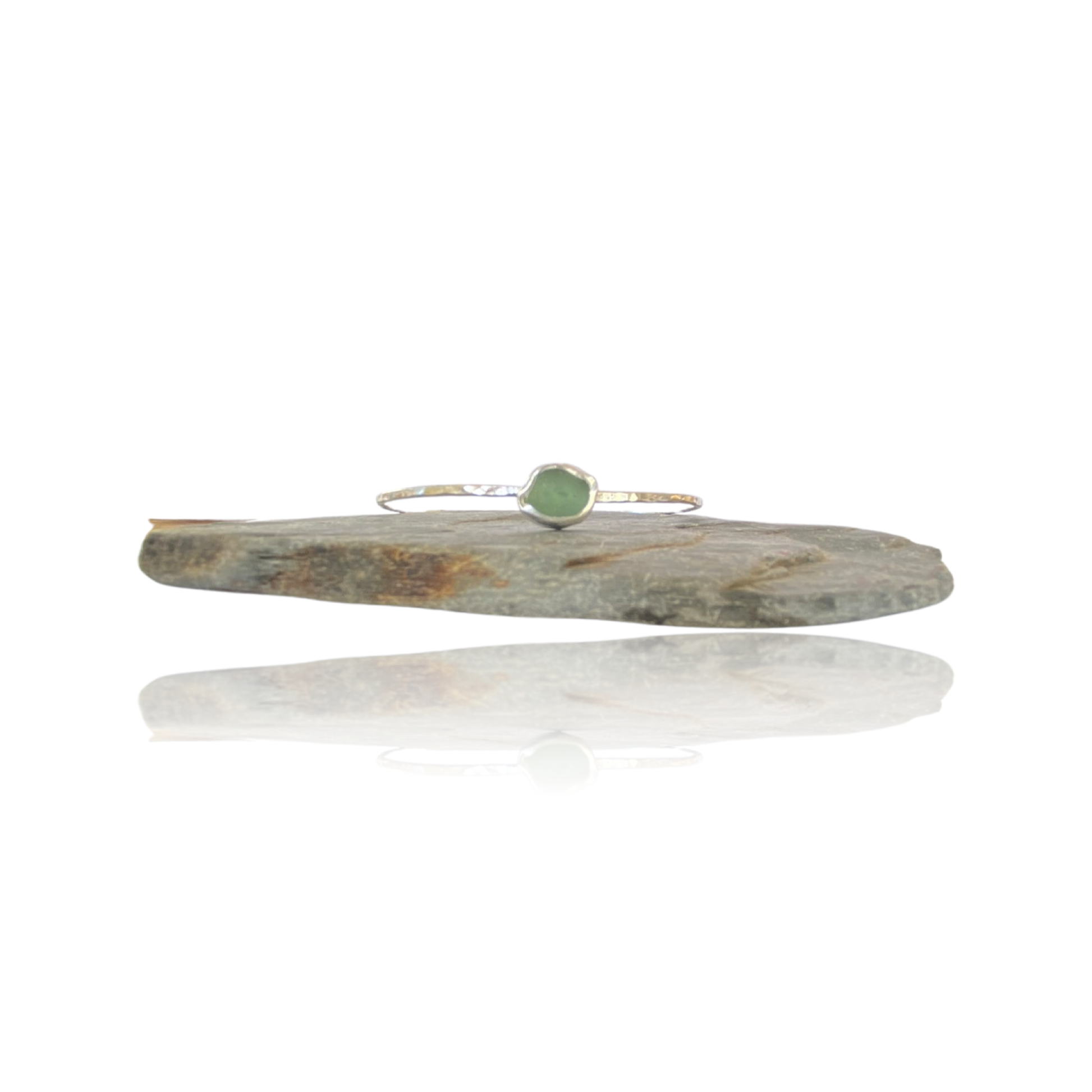 Ocean Sea Glass Bangle - SilverLines Jewellery