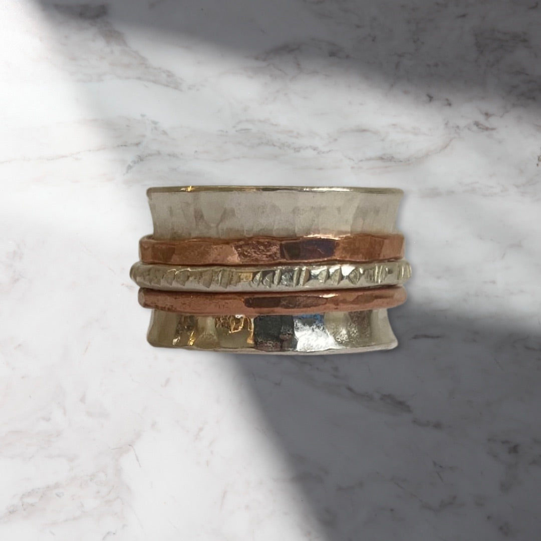 Triple Spinner Ring - Love Beach Beads