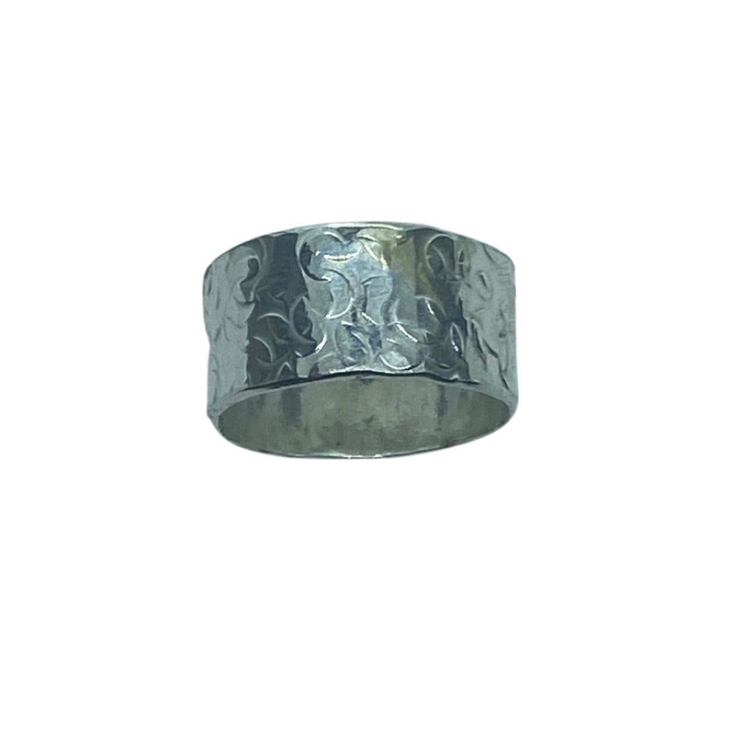 Silver Wide Band Ring - Love Beach Beads