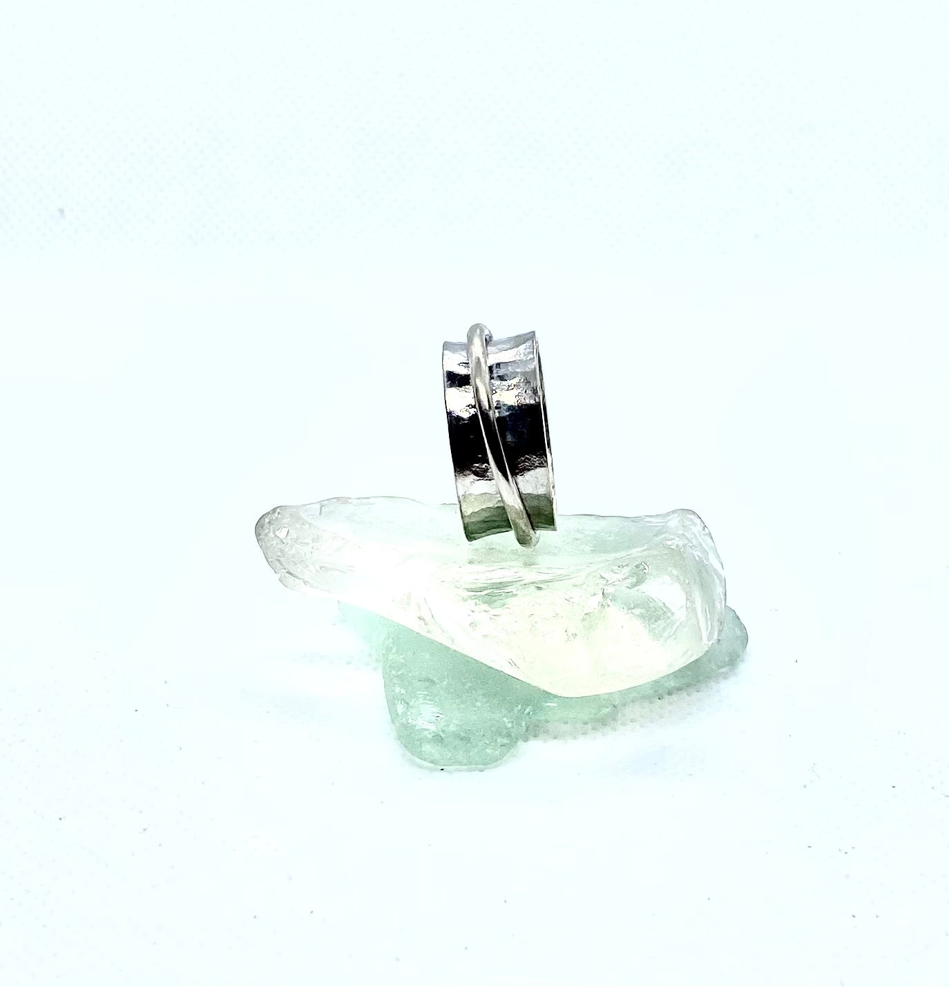 Silver With Silver Spinner Ring - Love Beach Beads