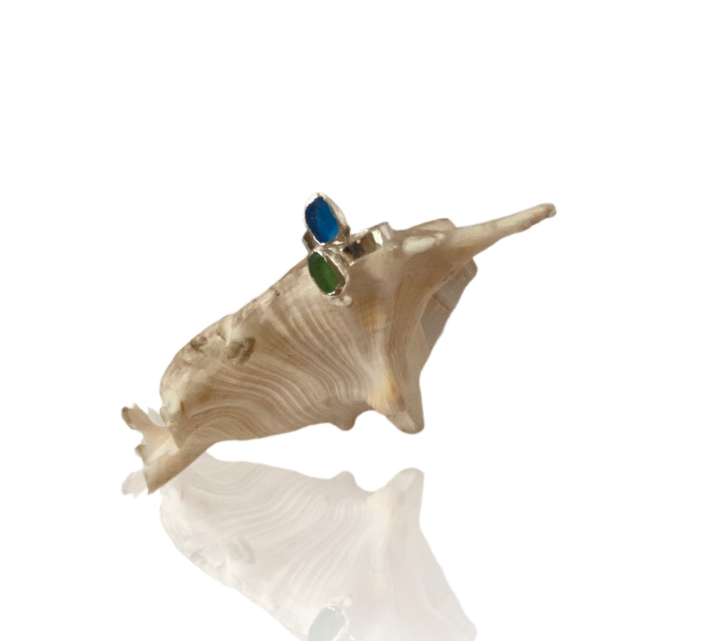 Sea Glass Wrap Ring - SilverLines Jewellery