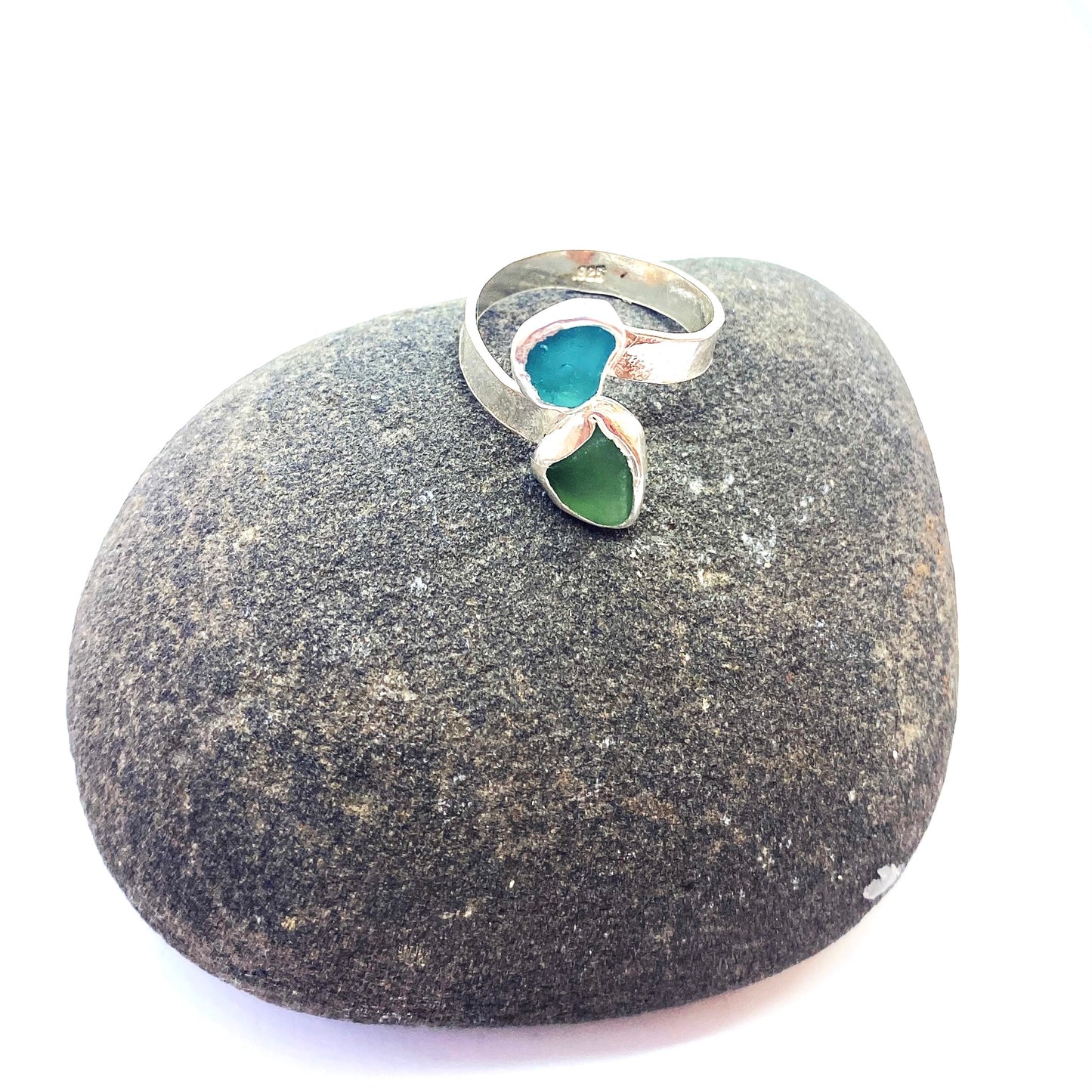 Sea Glass Wrap Ring - Love Beach Beads