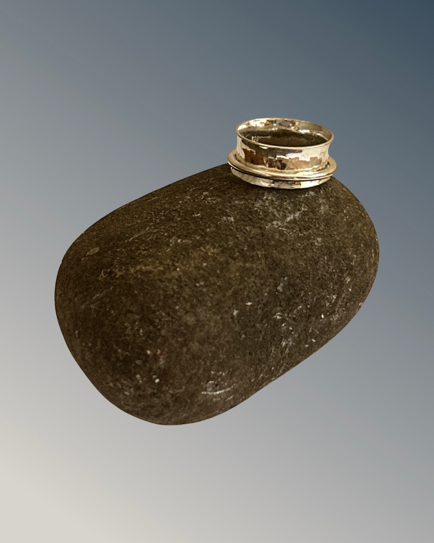 Silver With Silver Spinner Ring - Love Beach Beads