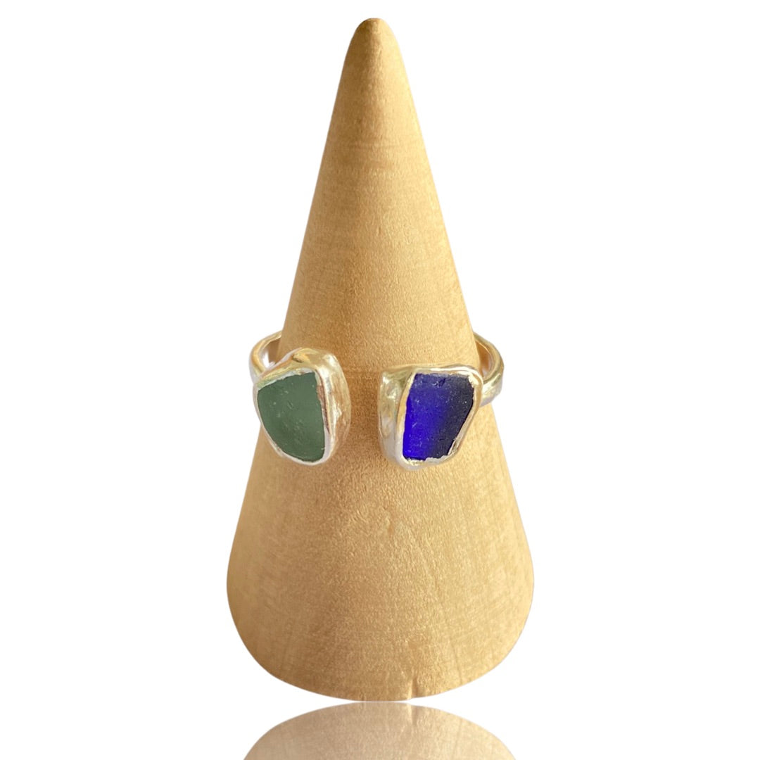 Sea Glass Open Ring - Love Beach Beads