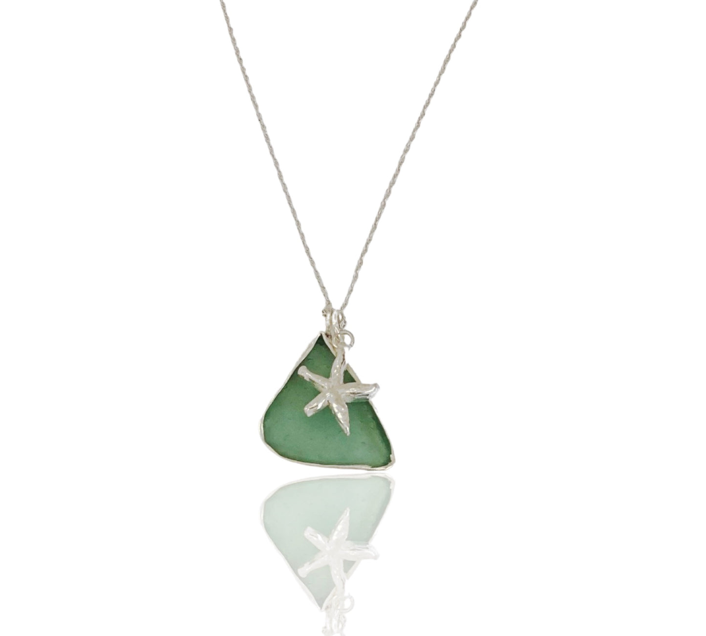 Ocean Sea Foam Sea Glass Necklace - Love Beach Beads