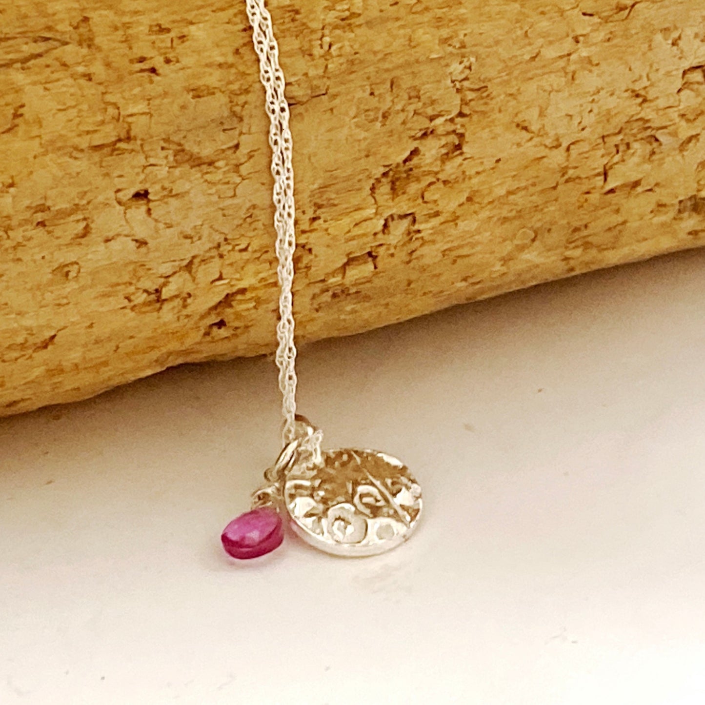 Garnet Birthstone Necklace - Love Beach Beads