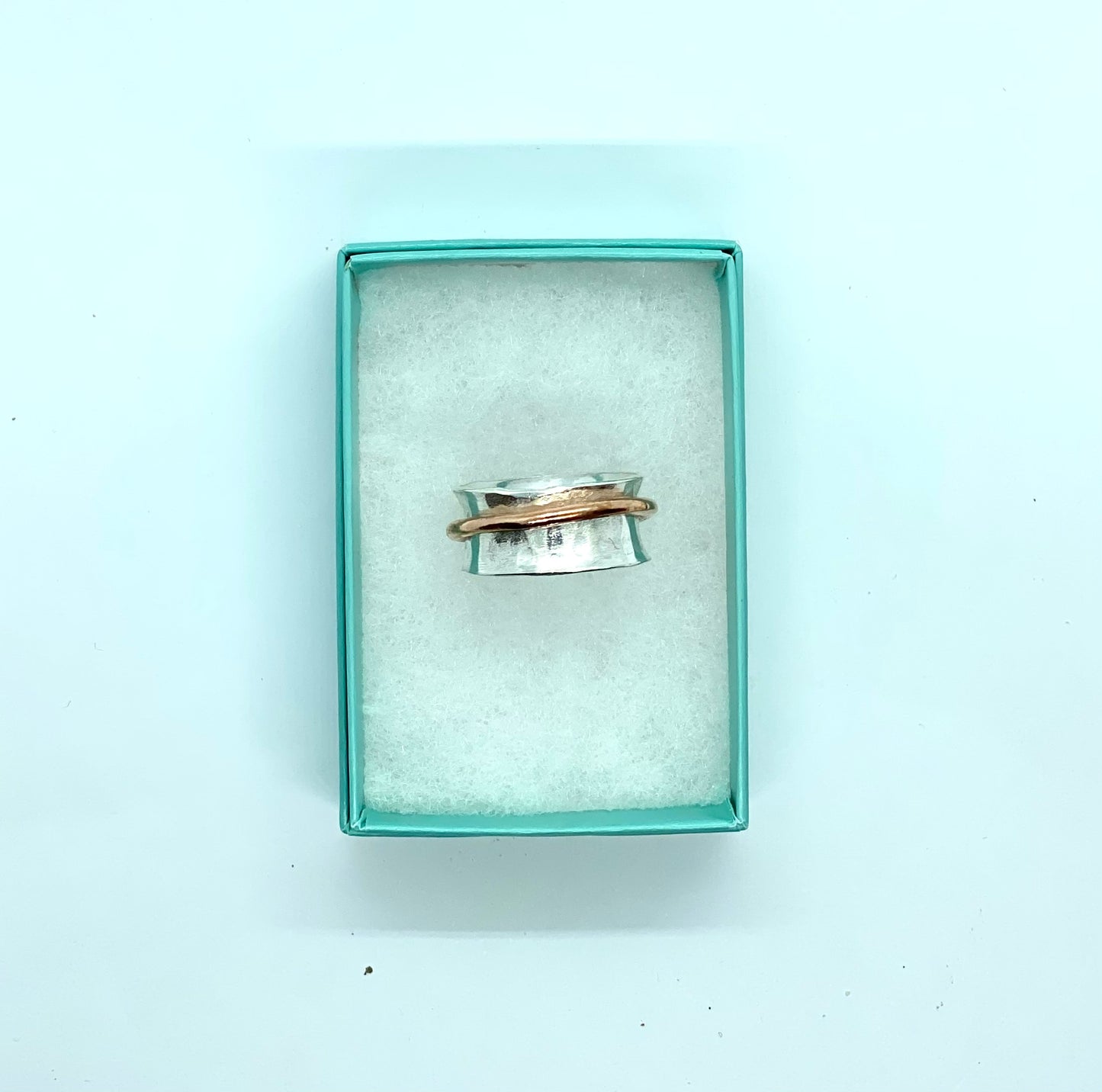 Silver with Copper Spinner Ring - Love Beach Beads