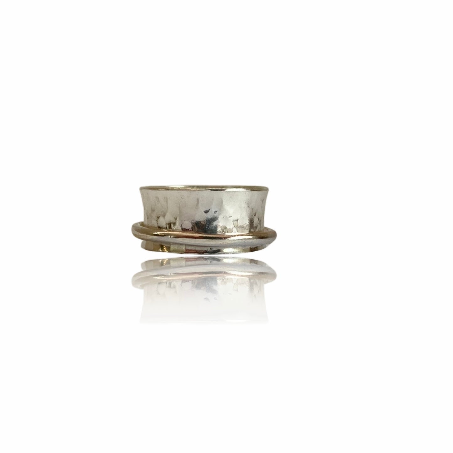 Silver With Silver Spinner Ring - Love Beach Beads