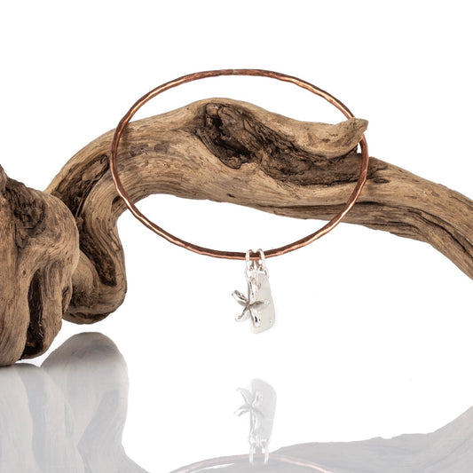 Copper Bangle with Charm - SilverLines Jewellery