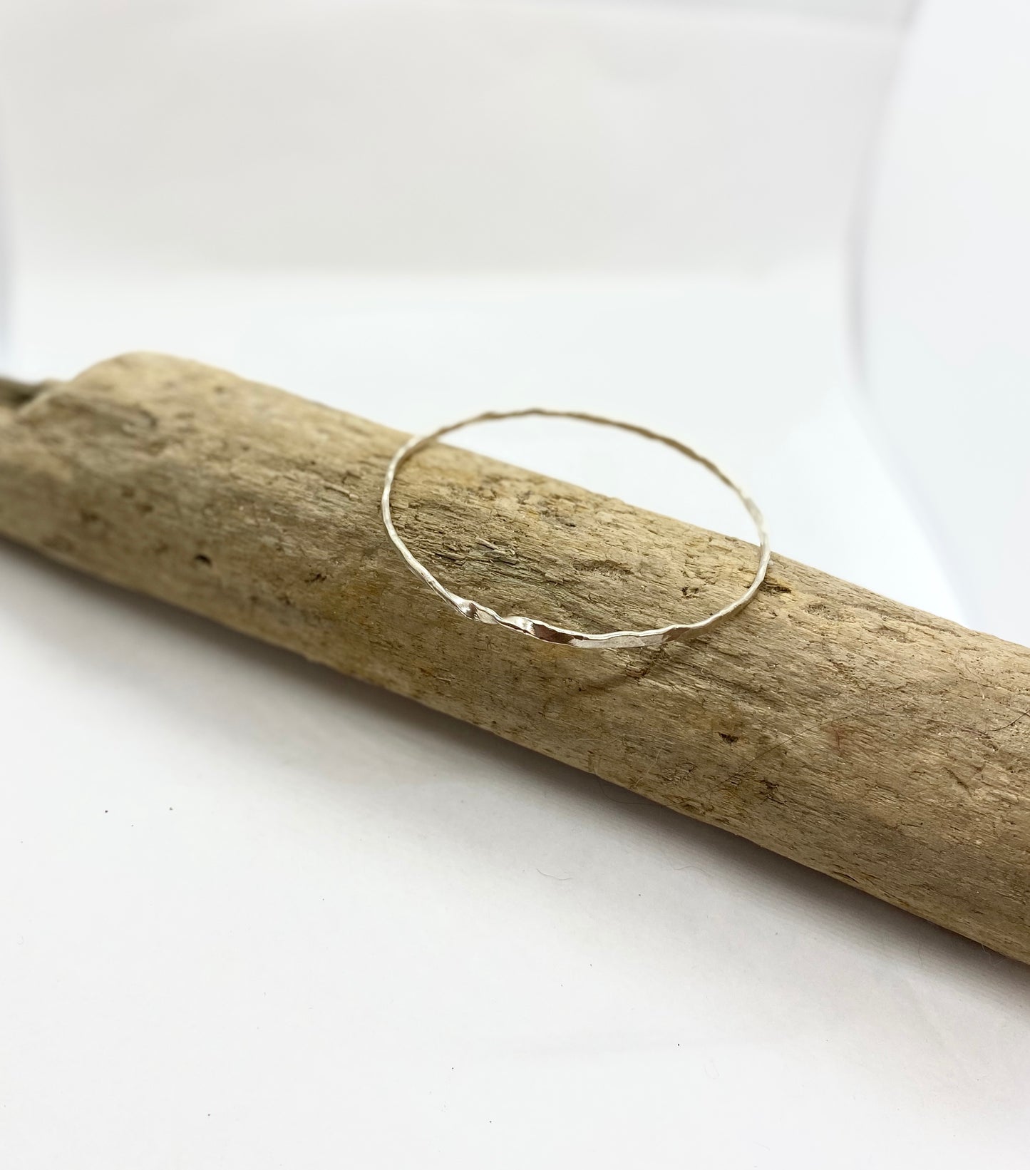Sterling Silver Bangle With a Twist - Love Beach Beads