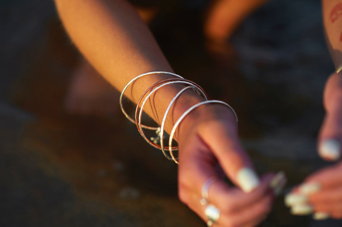 Image of sterling silver bangles