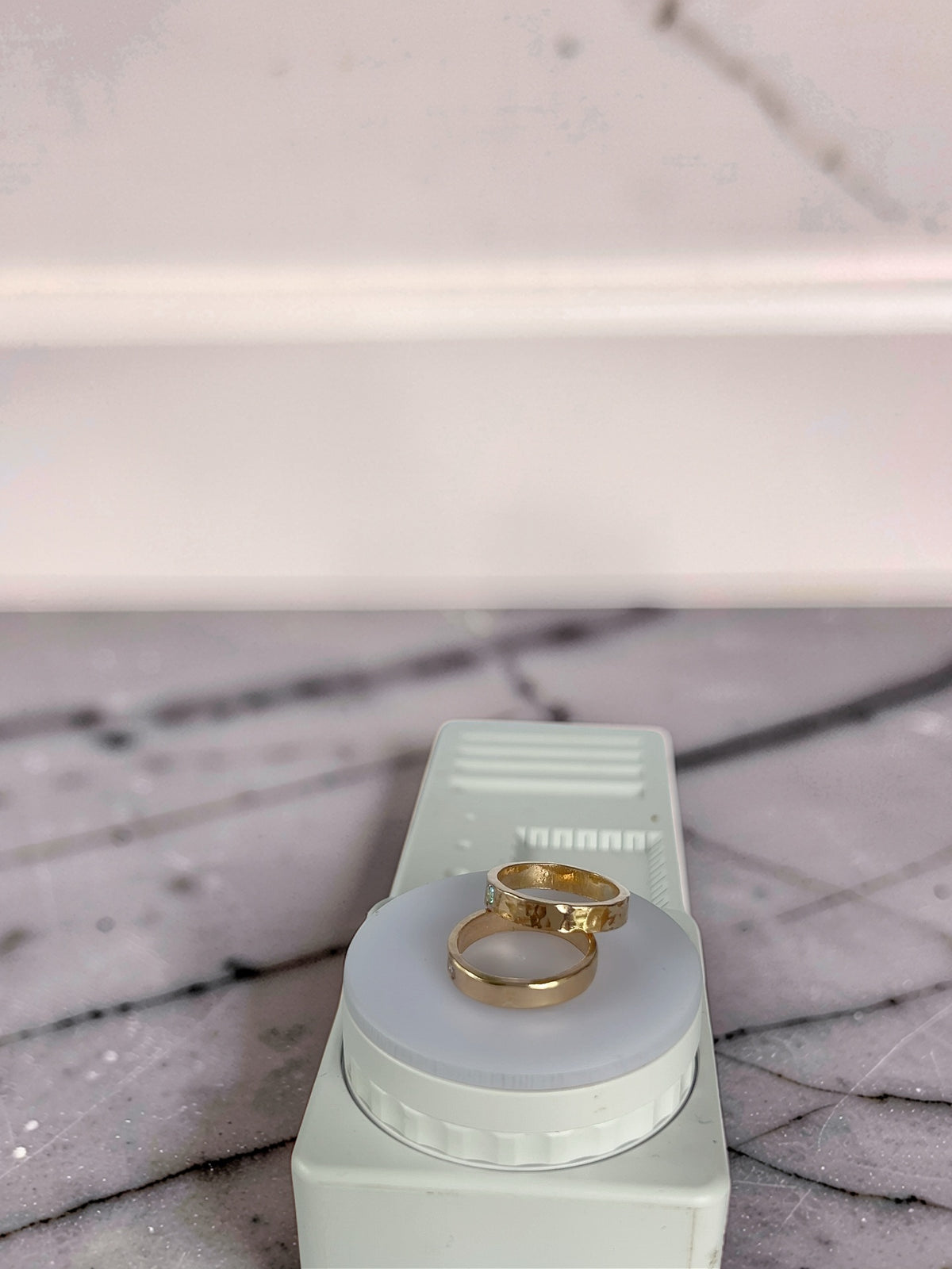 Gold And White Topaz Ring