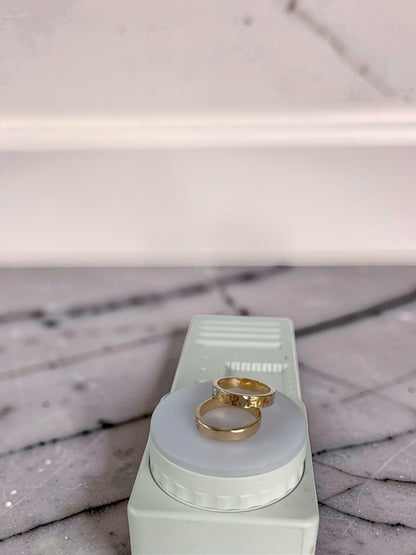 Gold And White Topaz Ring