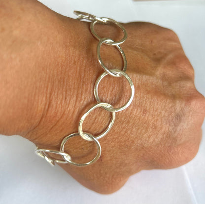 Sterling Silver Statement Bracelet - Silver Lines Jewellery