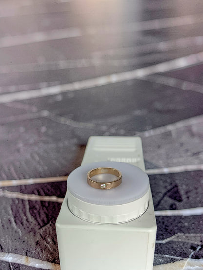 Gold And White Topaz Ring