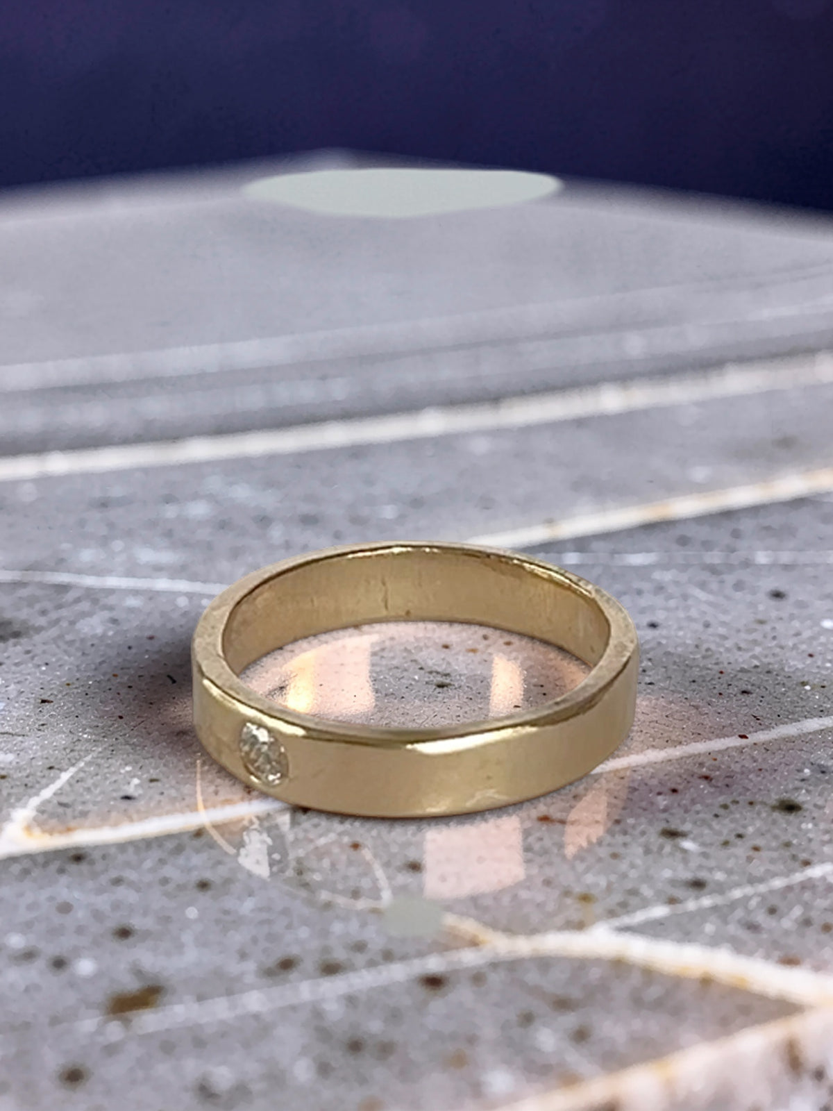 Gold And White Topaz Ring
