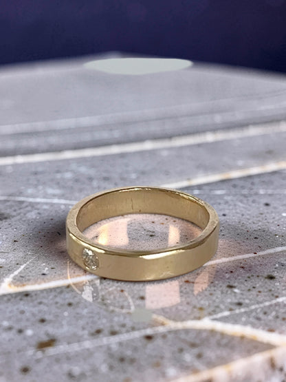Gold And White Topaz Ring