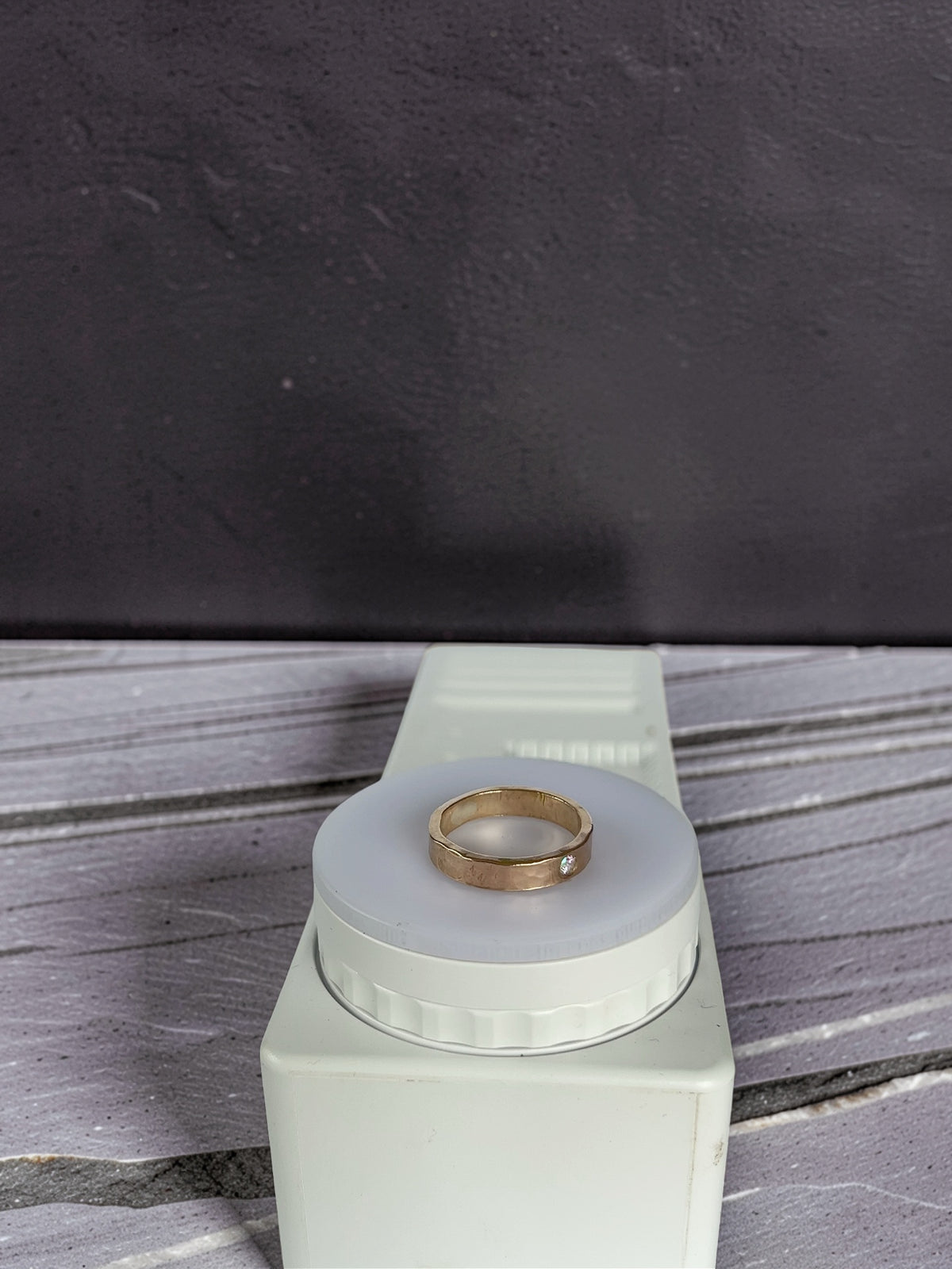 Gold And White Topaz Ring