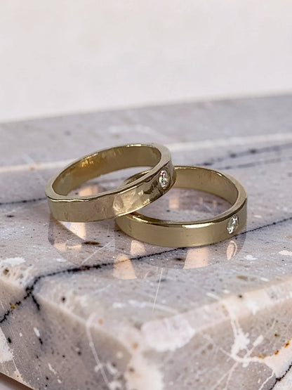 Gold And White Topaz Ring