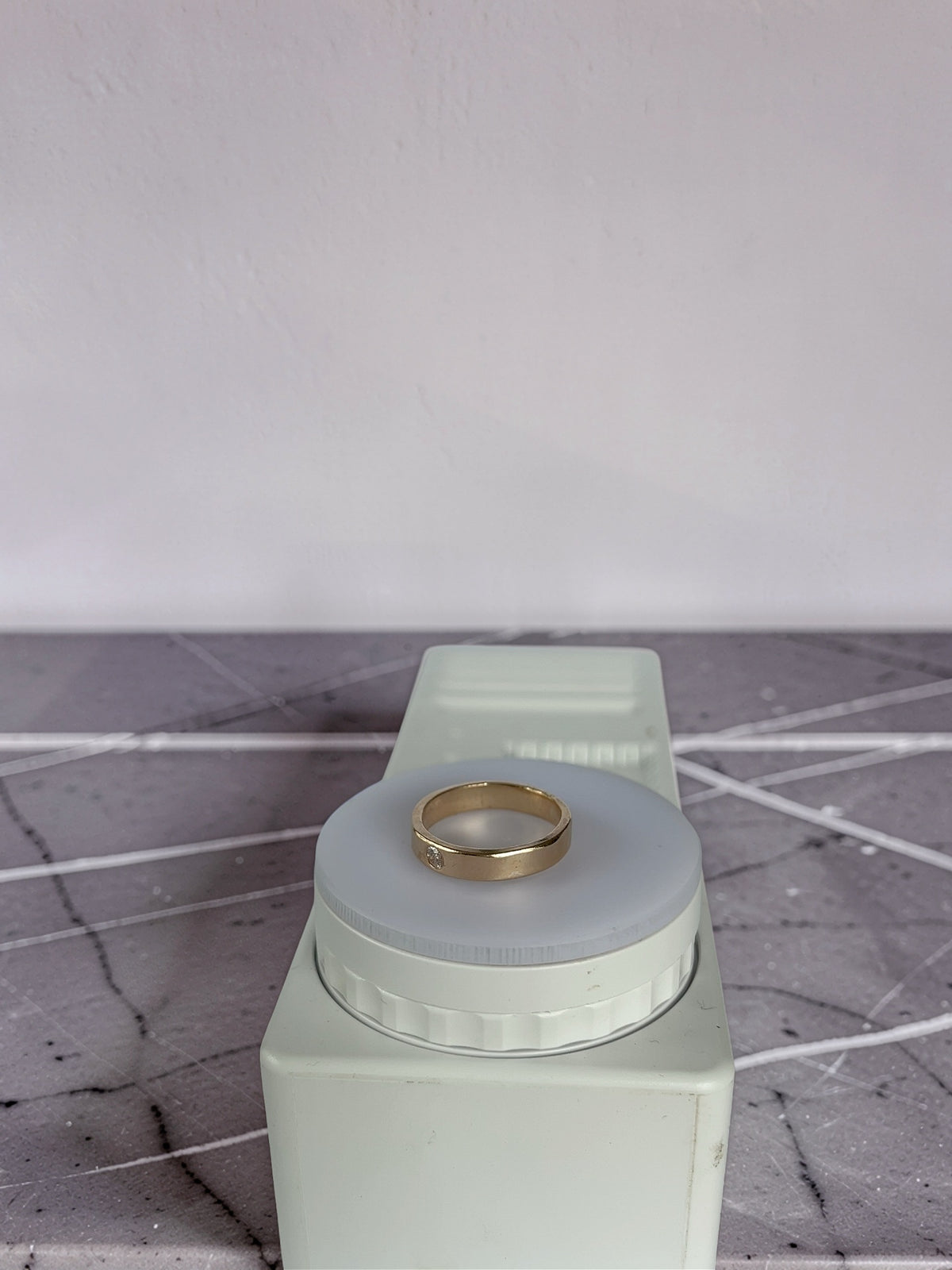 Gold And White Topaz Ring