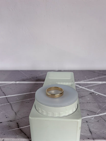 Gold And White Topaz Ring