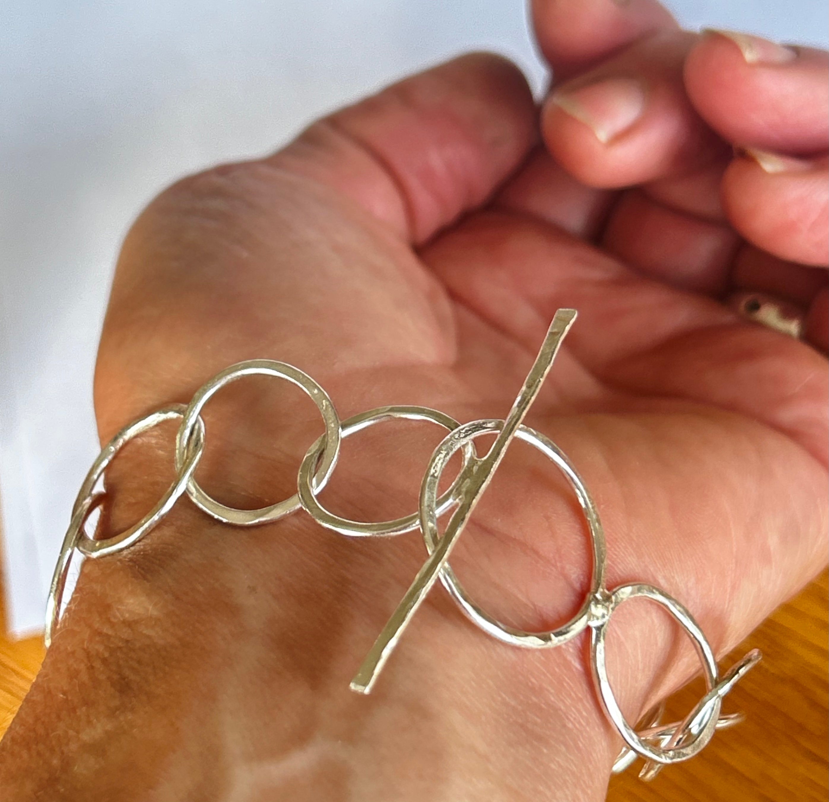 Sterling Silver Statement Bracelet Silver Lines Jewellery
