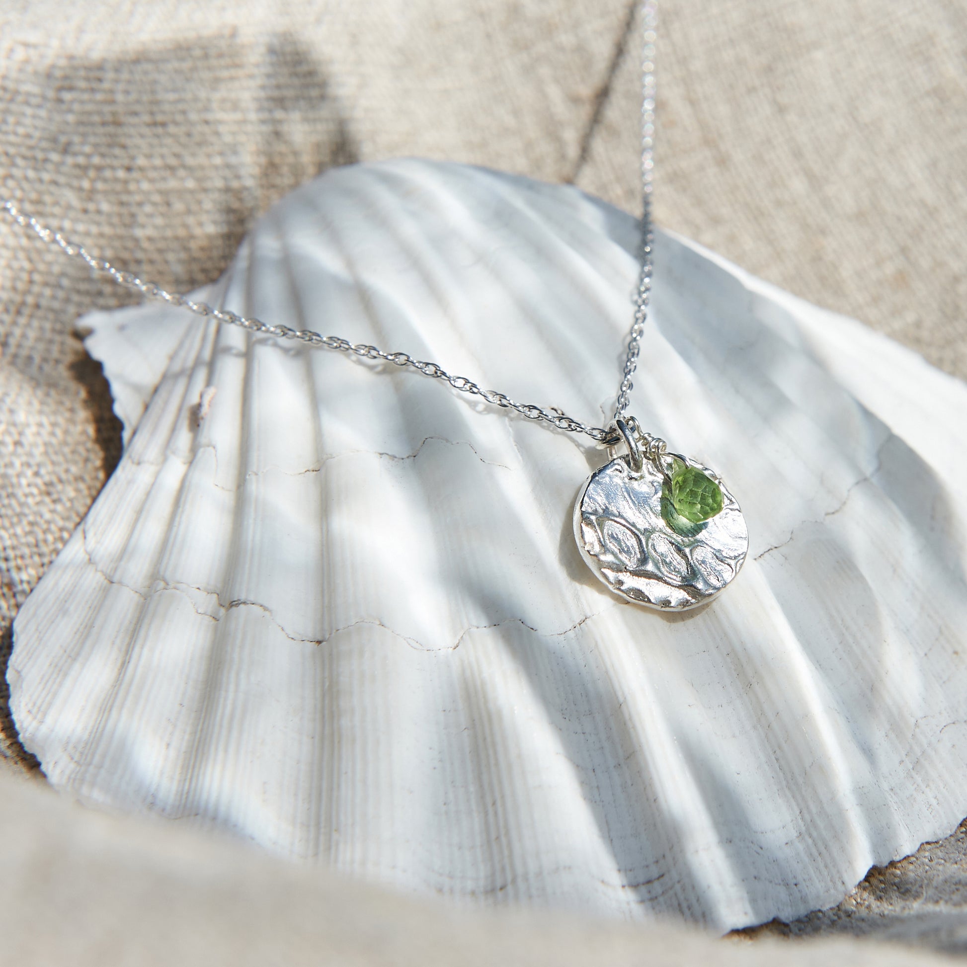Garnet Birthstone Necklace - Silver Lines Jewellery