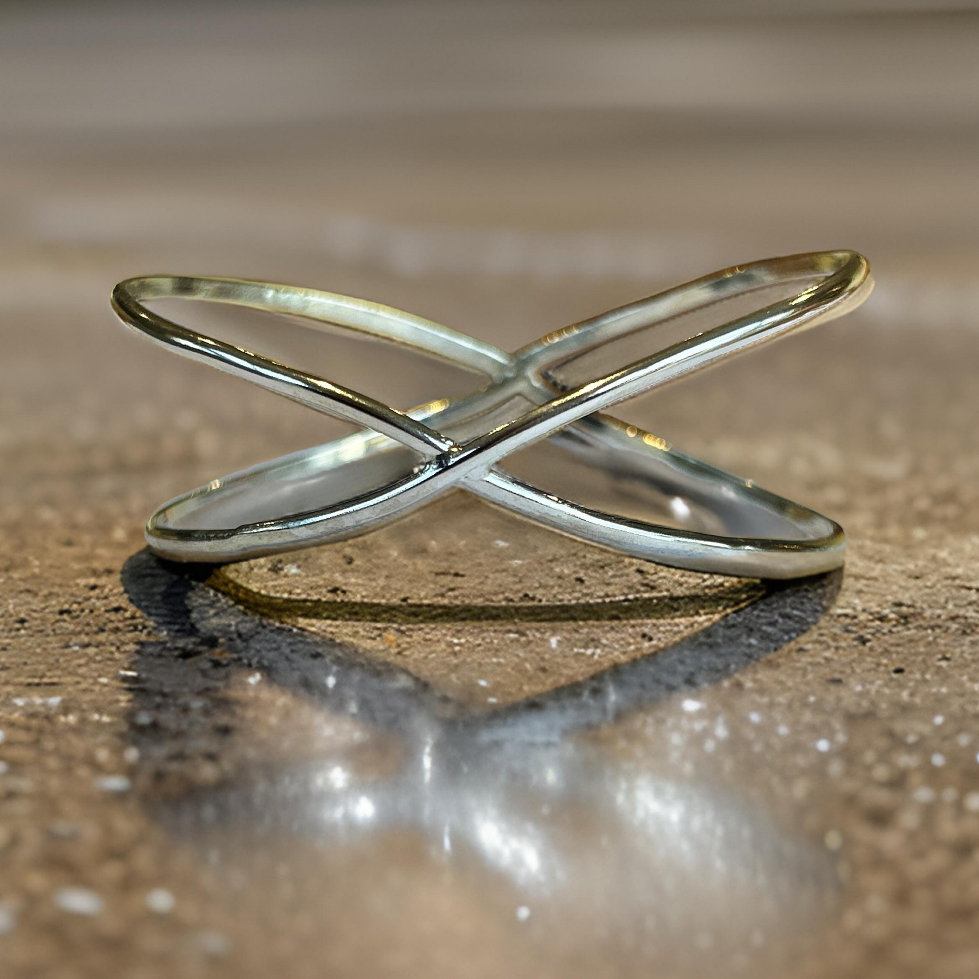 Crossover Silver Bangle - SilverLines Jewellery