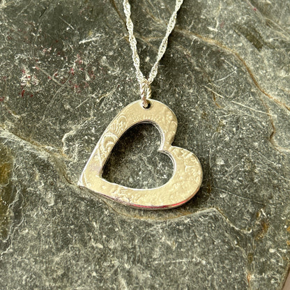 Signature of love heart necklace - Silver Lines Jewellery