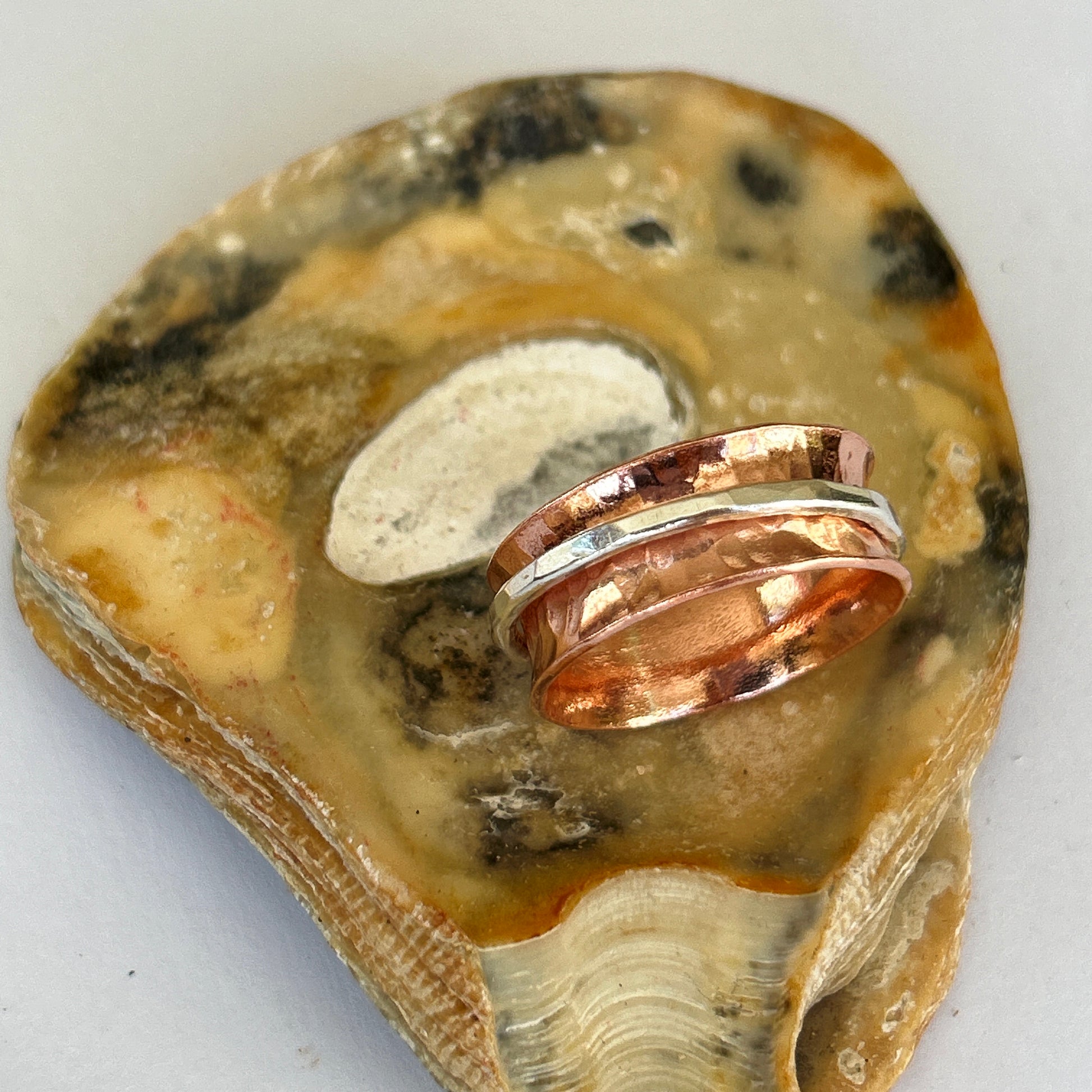 Copper with Silver Spinner - Silver Lines Jewellery