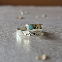 Emerald Silver Wrap Ring. - Silver Lines Jewellery