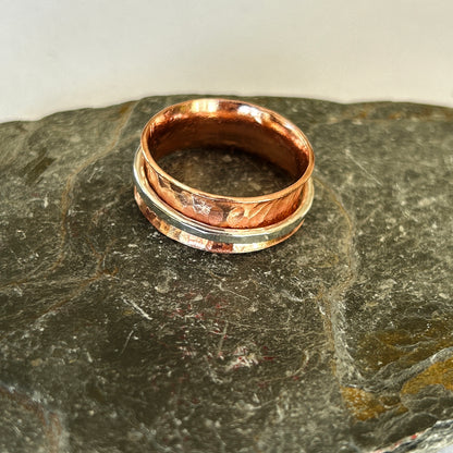 Copper with Silver Spinner - Silver Lines Jewellery
