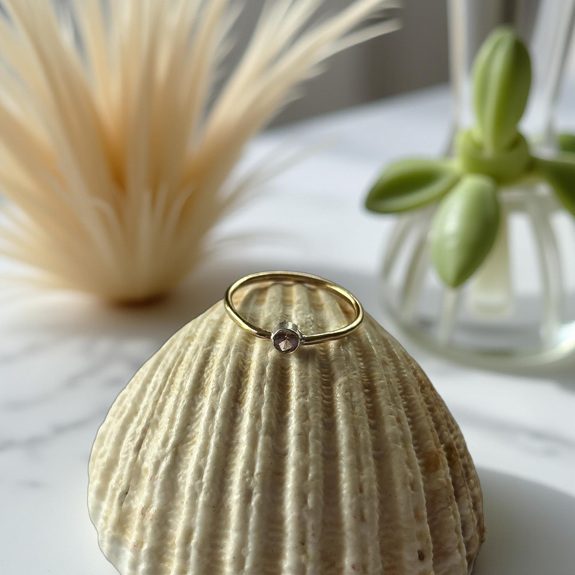 Gold stacking Rings With Cubic Zirconia - Silver Lines Jewellery