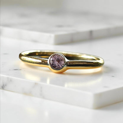Gold stacking Rings With Cubic Zirconia - Silver Lines Jewellery