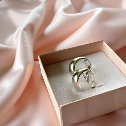 Silver Small Hoop Studs - Silver Lines Jewellery