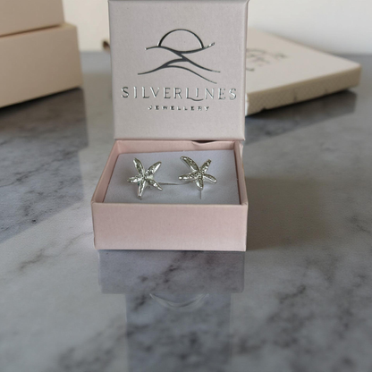 Silver Starfish earrings - SilverLines Jewellery
