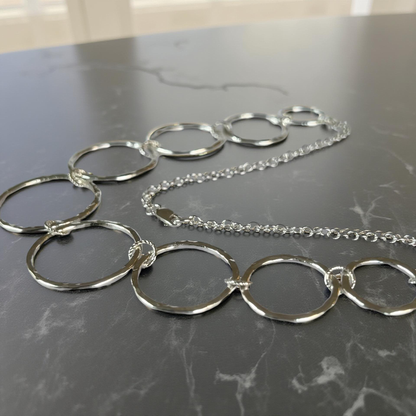 Silver  Circle Necklace - SilverLines Jewellery