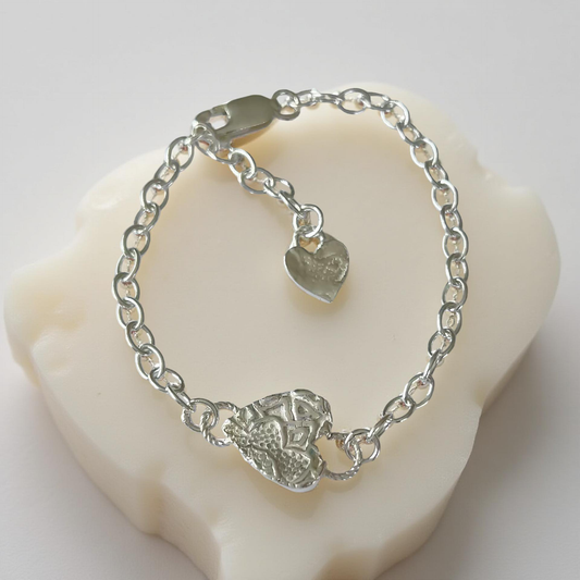 Friendship Silver Heart Bracelet - SilverLines Jewellery