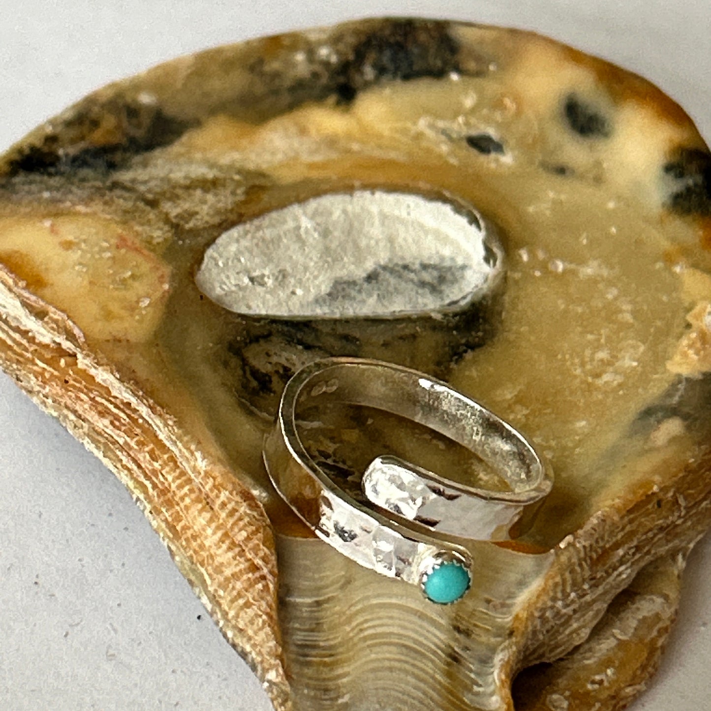 Turquoise Wrap Ring - Silver Lines Jewellery