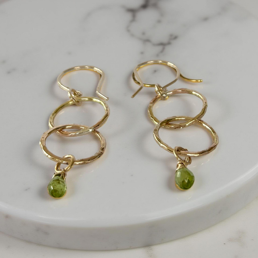 Peridot Harmony Hoops