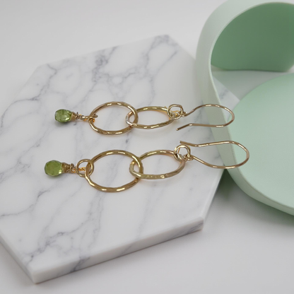 Peridot Harmony Hoops