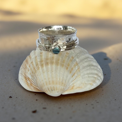 Paua Spinner Ring - SilverLines Jewellery