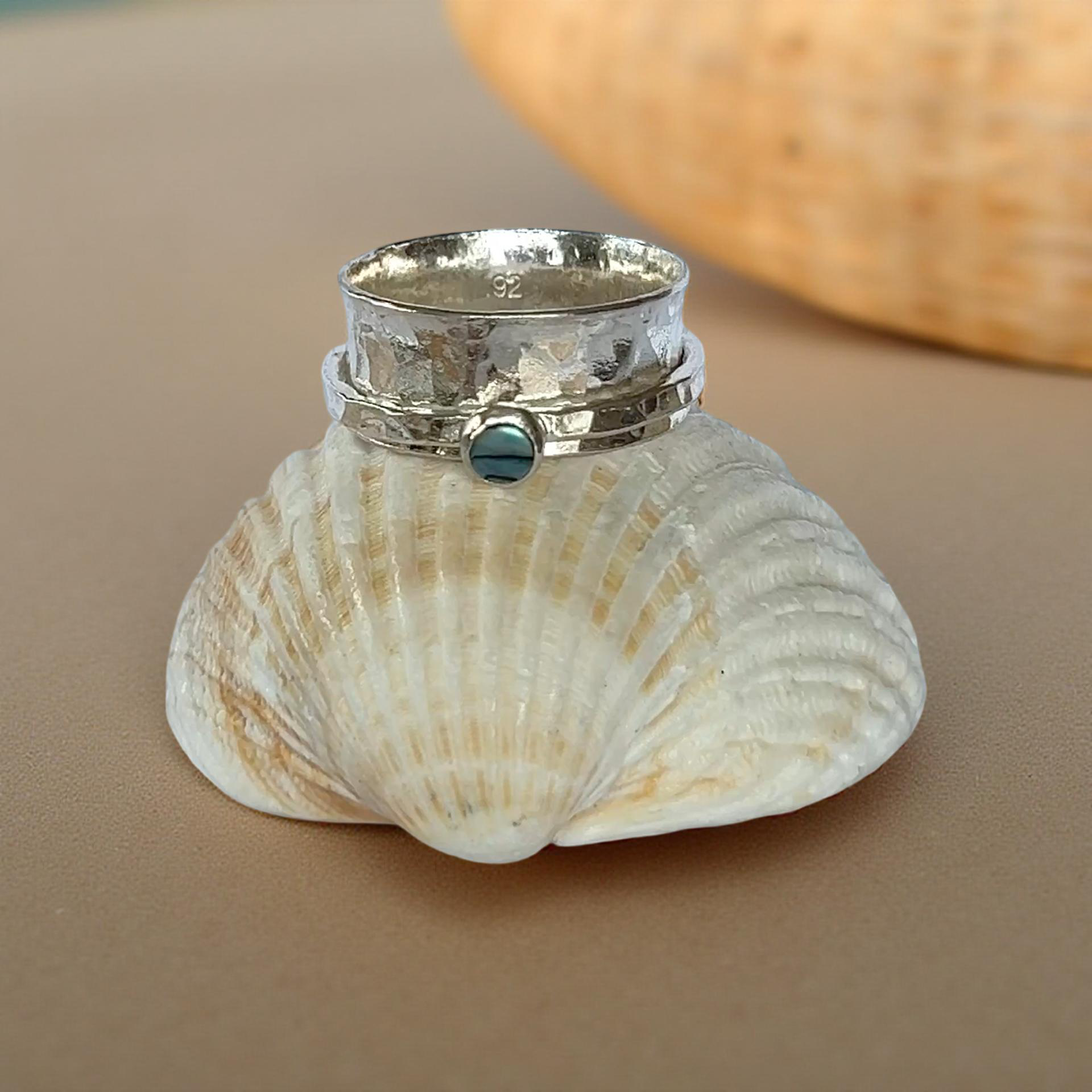 Paua Spinner Ring - SilverLines Jewellery