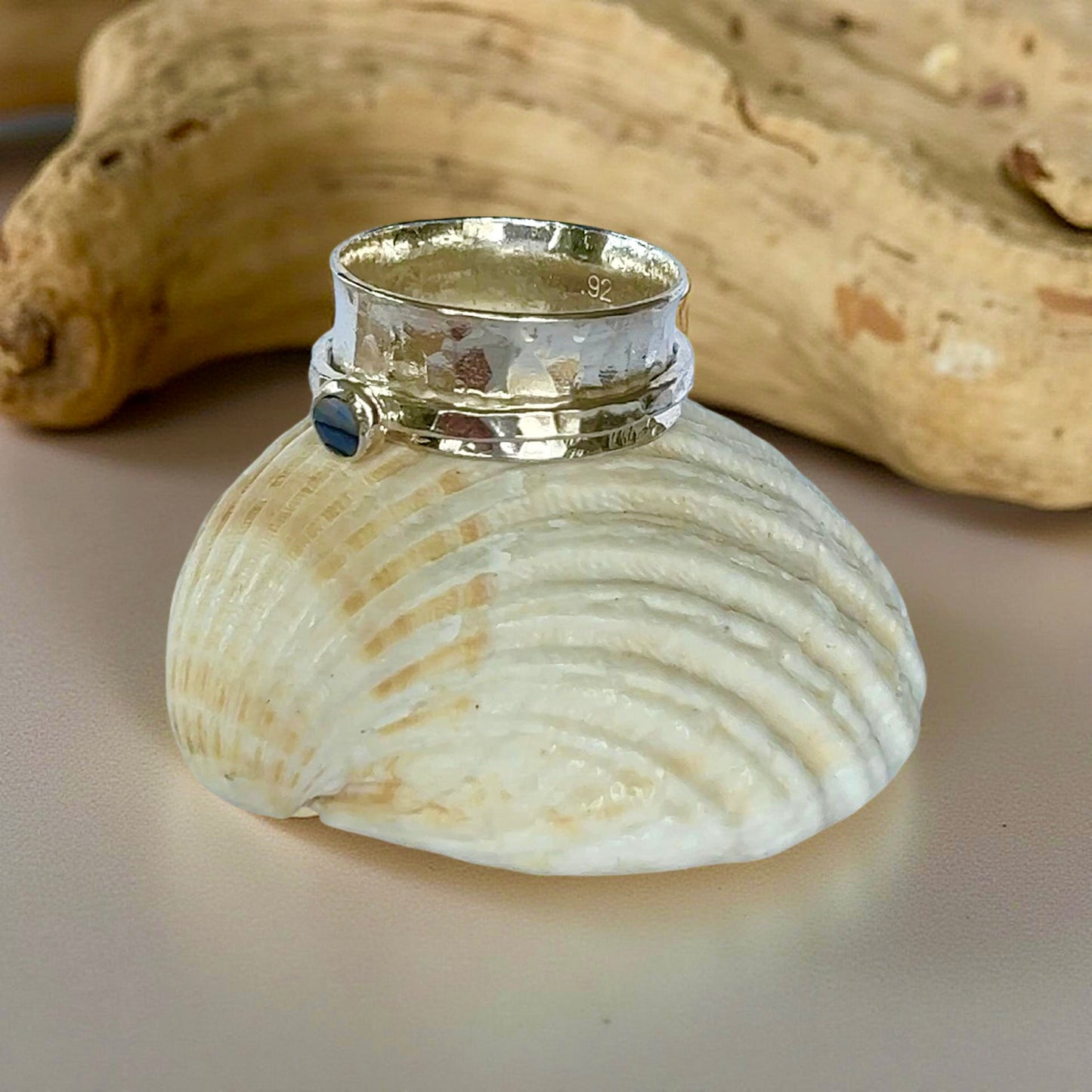 Paua Spinner Ring - SilverLines Jewellery