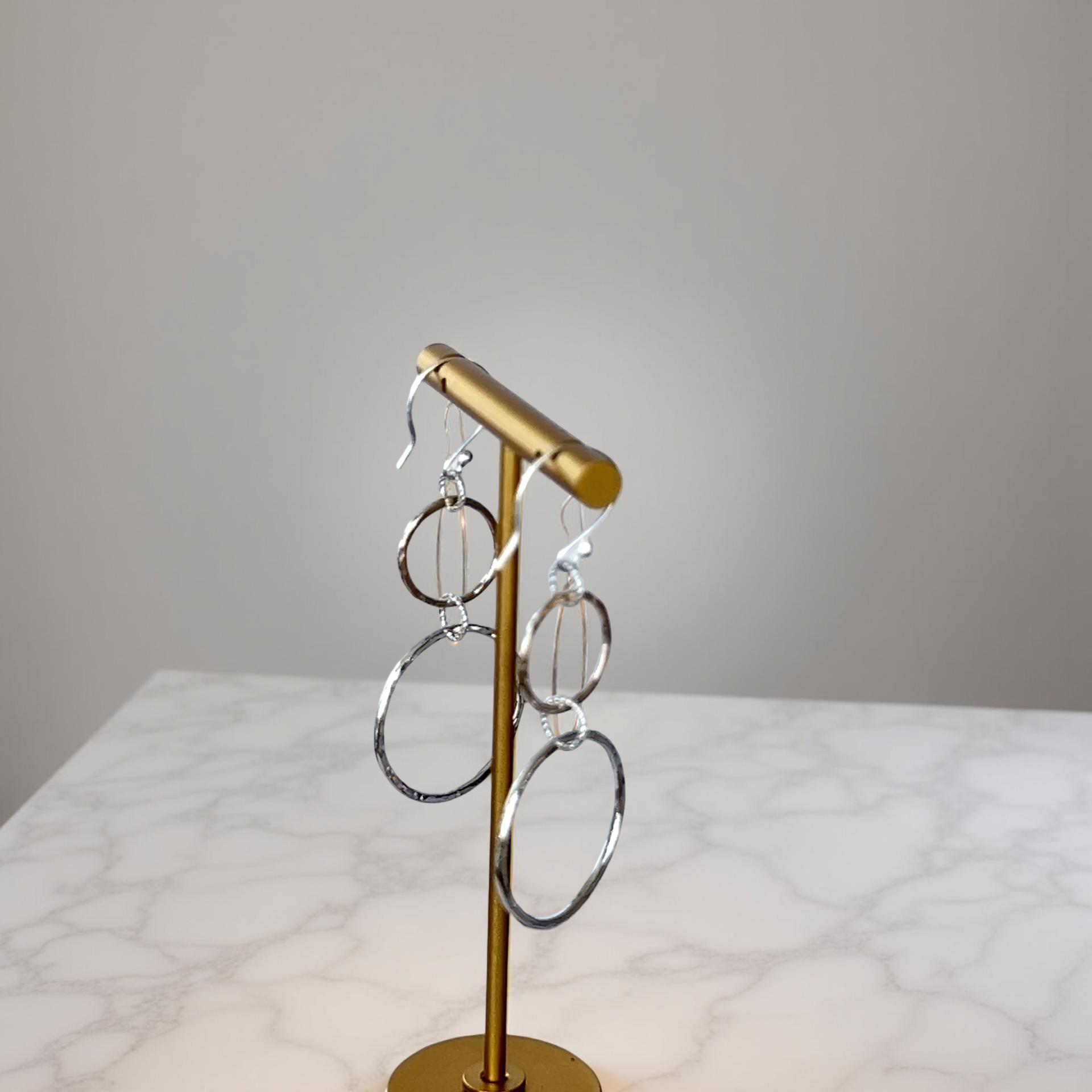 Silver And Gold hoop earrings - SilverLines Jewellery