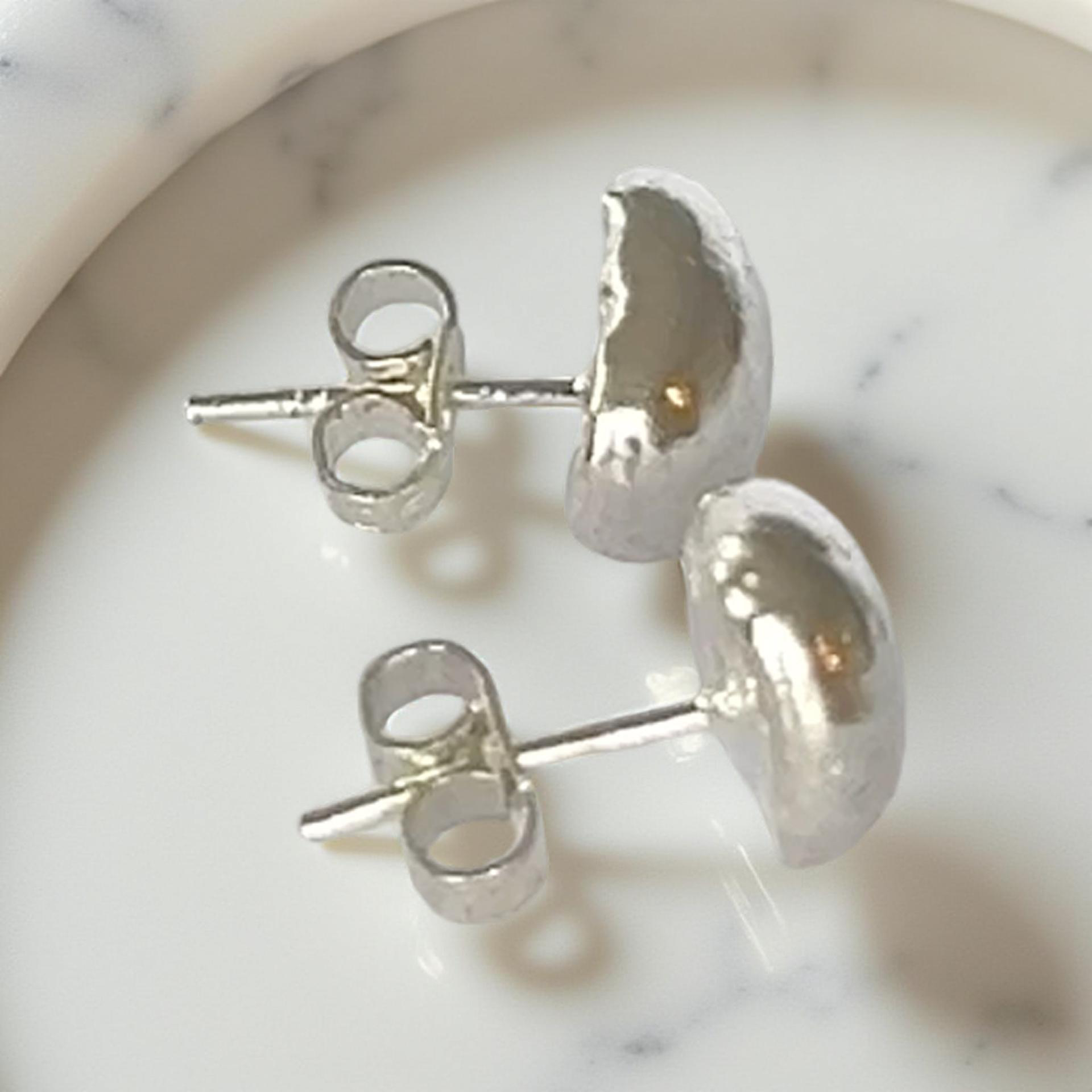Silver Organic Studs - Silver Lines Jewellery