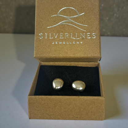 Silver Organic Studs - Silver Lines Jewellery