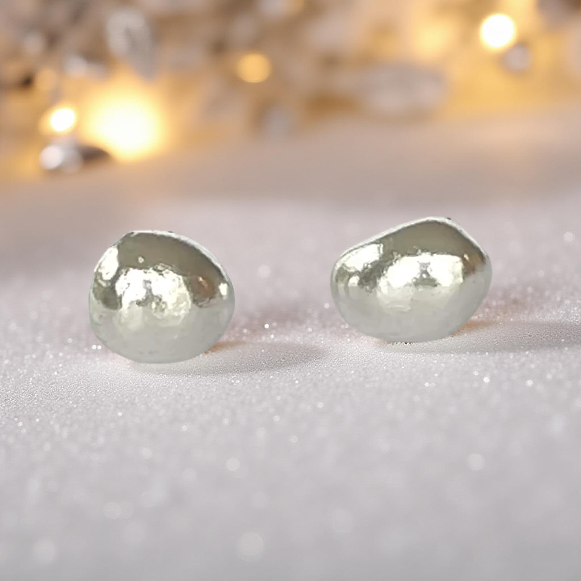 Silver Organic Studs - Silver Lines Jewellery