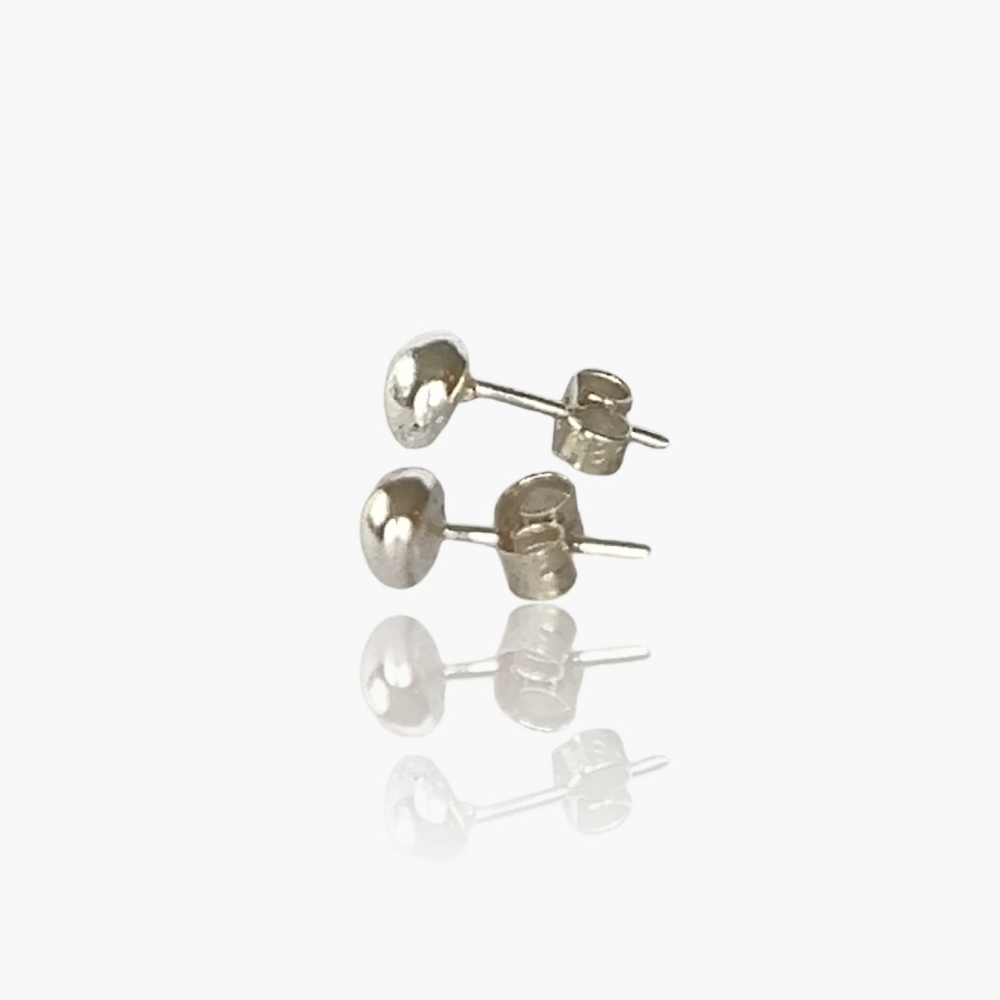 Silver Organic Studs - Silver Lines Jewellery